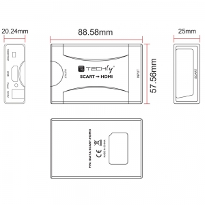 Konwerter Av Euro Scart Do Hdmi 720p/1080p Techly